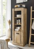 Badezimmer Regal Stove in Used Wood hell und anthrazit Midischrank 51 x 146 cm