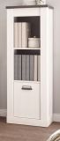 Regal Stove in wei� Pinie und anthrazit Landhaus Regalschrank 51 x 146 cm