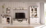 Kommode Stove in wei� Pinie und anthrazit Landhaus Schiebet�renkommode 93 x 91 cm