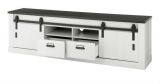 TV-Lowboard Stove in wei� Pinie und anthrazit Landhaus TV Unterteil in Komforth�he 201 x 61 cm