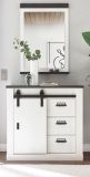 Garderobe Set 2-teilig Stove in wei� Pinie und anthrazit Landhaus Garderobenkombination mit Kommode und Spiegel