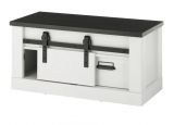 Garderobe Set 4-teilig Stove in wei� Pinie und anthrazit Landhaus Garderobenkombination 164 x 201 cm