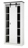 Garderobe Set 3-teilig Stove in wei� Pinie und anthrazit Landhaus Garderobenkombination 206 x 201 cm