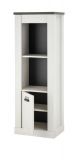 Aktenregal Stove in wei� Pinie und anthrazit Landhaus B�ro Regalschrank 51 x 146 cm