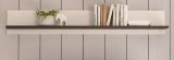 B�roregal Stove in wei� Pinie und anthrazit Landhaus B�ro Wandregal 160 cm
