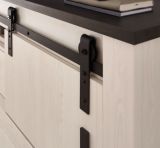 B�rom�bel Set Stove in wei� Pinie und anthrazit Landhaus mit Aktenschrank
