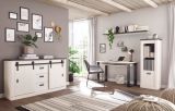 B�rom�bel Set Stove in wei� Pinie und anthrazit Landhaus mit Aktenschrank