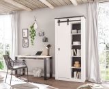 B�rom�bel Set Stove in wei� Pinie und anthrazit Landhaus mit Aktenschrank