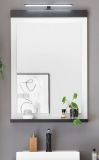 Badezimmer Spiegel Stove in wei� Pinie und anthrazit Landhaus Badspiegel mit Ablage 56 x 95 cm