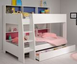Parisot Etagenbett TamTam11 in wei� mit blau oder pink Kinder und Jugendzimmer Hochbett 208 x 164 cm