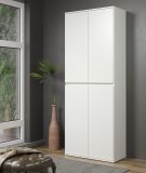 Garderobenschrank Metro in Wei�, 4-t�riger Schuhschrank 74 x 191 cm