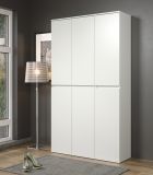 Garderobenschrank Metro in Wei�, Garderobe und Schuhschrank 111 x 191 cm