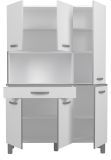 Parisot K�chenschrank Spring in wei� und grau K�che Buffet 120 x 181 cm