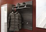 Garderobe Set 5-teilig Shawn in wei� Hochglanz und Rauchsilber grau Garderobenkombination 272 x 197 cm