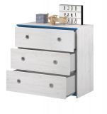 Parisot Kinder- und Jugendzimmer Smoozy36 in wei� Kiefer mit blau oder pink Komplett-Set 5-teilig