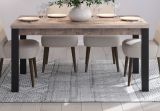 Esstisch Concrete in Eiche Tabak und schwarz K�chentisch 160 x 90 cm