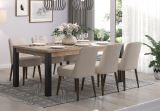 Esstisch Concrete in Eiche Tabak und schwarz K�chentisch 200 x 100 cm
