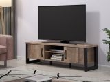 TV-Lowboard Concrete in Eiche Tabak und schwarz TV Unterteil 166 x 50 cm