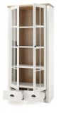 Vitrine Seyne in wei� Pinie und Eiche hell Landhaus Vitrinenschrank 90 x 198 cm
