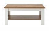 Couchtisch Seyne in wei� Pinie und Eiche hell Landhaus Beistelltisch 120 x 60 cm