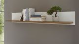 Wandboard Seyne in wei� Pinie und Eiche hell Landhaus Wandregal 130 cm