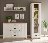 Sideboard Seyne in wei� Pinie und Eiche hell Landhaus Kommode 130 x 88 cm