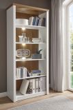 Regal Seyne in wei� Pinie und Eiche hell Landhaus Standregal 90 x 198 cm