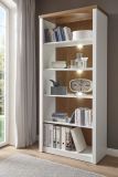Regal Seyne in wei� Pinie und Eiche hell Landhaus Standregal 90 x 198 cm