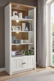 Regal Seyne in wei� Pinie und Eiche hell Landhaus Standregal 90 x 198 cm