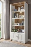 Regal Seyne in wei� Pinie und Eiche hell Landhaus Standregal 90 x 198 cm