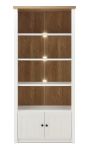 Regal Seyne in wei� Pinie und Eiche hell Landhaus Standregal 90 x 198 cm