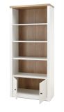 Regal Seyne in wei� Pinie und Eiche hell Landhaus Standregal 90 x 198 cm