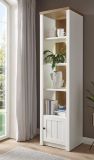 Regal Seyne in wei� Pinie und Eiche hell Landhaus Standregal 50 x 198 cm