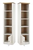 Regal Seyne in wei� Pinie und Eiche hell Landhaus Standregal 50 x 198 cm