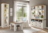 Buffetschrank Seyne in wei� Pinie und Eiche hell Landhaus Buffet 130 x 179 cm
