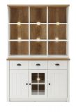 Buffetschrank Seyne in wei� Pinie und Eiche hell Landhaus Buffet 130 x 198 cm