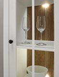 Wohnwand Seyne in wei� Pinie und Eiche hell Landhaus Wohnkombination 3-teilig 230 x 198 cm