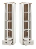 Wohnwand Seyne in wei� Pinie und Eiche hell Landhaus Wohnkombination 4-teilig 270 x 198 cm