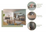 Highboard Tomaso in Nox Eiche und Basalt grau Wohn- und Esszimmer Anrichte 110 x 122 cm