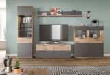 TV-Lowboard Tomaso in Nox Eiche und Basalt grau TV Unterteil 130 x 53 cm