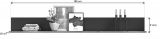 Wandboard Tomaso in Nox Eiche und Basalt grau Wandregal 180 cm B�cherregal