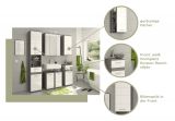 Badm�bel Set 5-teilig Bailey in wei� Hochglanz und Rauchsilber grau Badkombination 164 x 191 cm