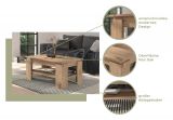 Couchtisch Selen in Nox Eiche Beistelltisch mit Ablage 100 x 60 cm