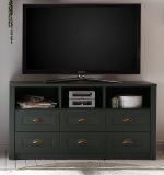 TV-Lowboard Forres in gr�n Landhaus TV Unterteil mit Komforth�he 130 x 67 cm