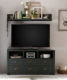 TV-Lowboard Forres in gr�n Landhaus TV Unterteil mit Komforth�he 130 x 67 cm