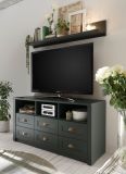TV-Lowboard Forres in gr�n Landhaus TV Unterteil mit Komforth�he 130 x 67 cm