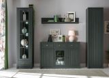 Wohnwand Forres in gr�n Landhaus Wohnkombination 3-teilig 230 x 198 cm