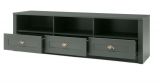 Wohnwand Forres in gr�n Landhaus Wohnkombination 3-teilig 230 x 198 cm