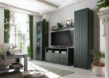 Wohnwand Forres in gr�n Landhaus Wohnkombination 4-teilig 270 x 198 cm