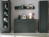 Wohnwand Forres in mattem Gr�n Landhaus Wohnkombination 4-teilig 270 x 198 cm